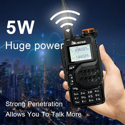 UV-K5 Long Range Portable Amateur Walkie Talkie 200Ch 5W Air Band Dual Band VHF UHF DTMF FM Scrambler Emergency Weather NOAA Wireless Frequency Copy Ham Handheld Two Way Radio(1 Pack)
