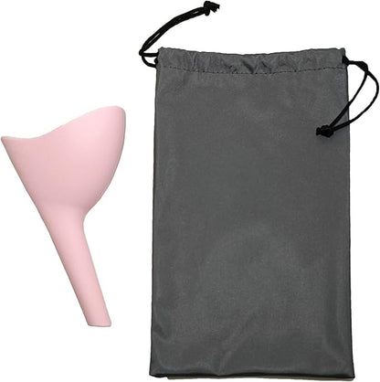 Ladies Urinal, Girls Silicone Urinal Portable, for Outdoor Activities, Camping, Reusable with Waterproof Bag