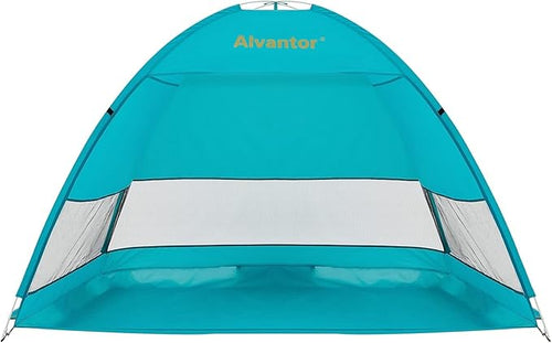 Alvantor Beach Tent Beach Umbrella Outdoor Sun Shelter Cabana Automatic Instant Pop-Up UPF 50+ Portable Beach Shade Camping Fishing Hiking Canopy Easy Set Up Light Weight Windproof for 2-3 Person
