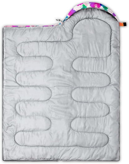 HOSIMA Dear Hunting Pattern Cold Weather Sleeping Bags for Adults,Black Light Weight Sleeping Bags for Kids Adults,WaterProof Sleeping Bags for Outdoors Hiking.