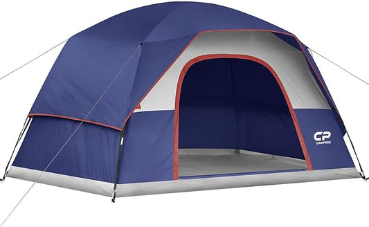 CAMPROS CP Tents for Camping 4 Person Tent Waterproof Windproof Double Layer Camping Tent, Easy Setup Dome Tent with Large Mesh Windows & Wider Door for Outdoor Camping & Hiking