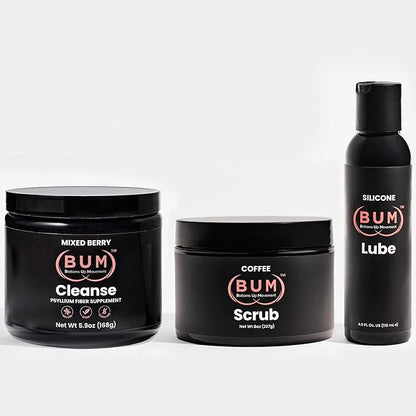 Silicone Self-Care Bundle: Silicone Lube, Coffee Scrub & Psyllium Fiber Supplement – Long-Lasting Glide, Exfoliated Skin, Clean Digestion for Comfort & Confidence