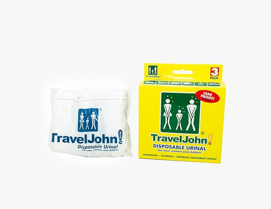 TravelJohn Disposable Urinal for Men, Women & Children 3 units (Pack of 1)