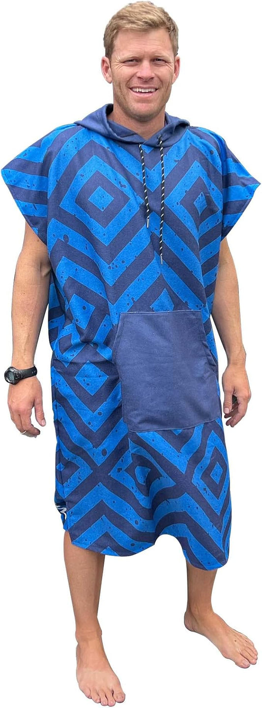 Malo'o Nalu Surf Poncho Changing Robe with Hood - Soft & Warm -Children & Adult Sizes-Changing Towel & Poncho