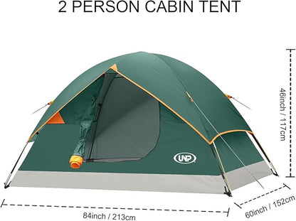 UNP Camping Tent 2/3/4/6 Person Dome Tent, Easy to Set Up for Camping, Lightweight Camping Tent, Portable Camping Tent for Outdoor and Backpacking Beaches