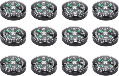 Mini Pocket 20mm 12pcs Mini Pocket Survival Button for Hiking Camping Outdoor Activities Accessory