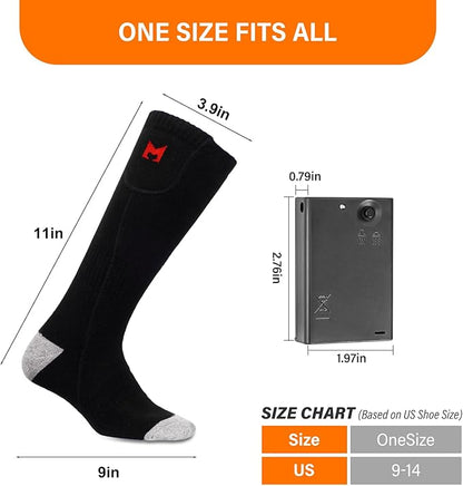 Heated Socks for Men Women, Battery Heated Socks, Electric Heated Socks for Camping Fishing Cycling Skiing Skating Hunting Hiking