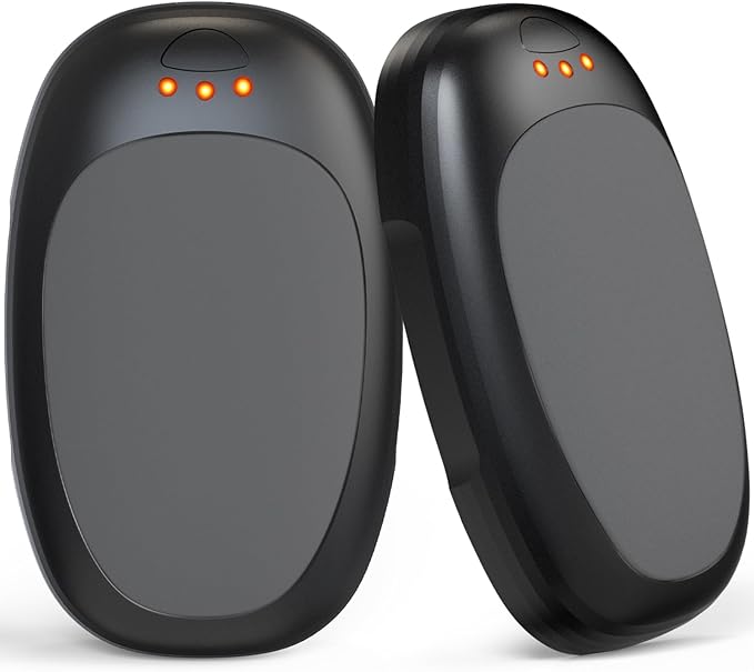 Hand Warmers Rechargeable 2 Pack, Electric Hand Warmer Reusable 4000mAh USB Portable Pocket Warmer, 10 Hrs Lasting Hand Heater for Camping Hiking Hunting Golf Ideal Warm Gift for Women Men