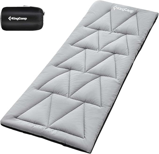 KingCamp Cot Pad Topper for Camping, Soft Warm Non-Slip Cot Mattress, Comfortable Lightweight Sleeping Mat for Outdoor & Indoor, Picnic, Hiking, Backpacking, Yoga
