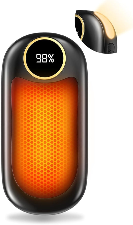 Hand Warmers Rechargeable, 14000mAh Electric Hand Warmer Max 18Hrs Warmth, Dual-Sided Hand Warmers Reusable Heat Up to 131℉, Portable Gloves Handwarmers for Raynauds, Hunting, Golf, Football, Camping