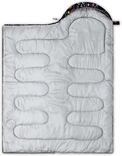 HOSIMA Dear Hunting Pattern Cold Weather Sleeping Bags for Adults,Black Light Weight Sleeping Bags for Kids Adults,WaterProof Sleeping Bags for Outdoors Hiking.