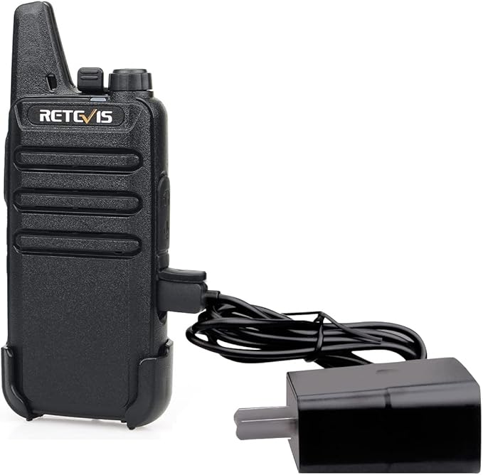 Retevis RT22 2 Way Radios Walkie Talkies,Rechargeable Long Range Two Way Radio,16 CH VOX Small Emergency 2 Pin Earpiece Headset,for School Retail Church Restaurant (Packed in Pairs with 5 Boxes)