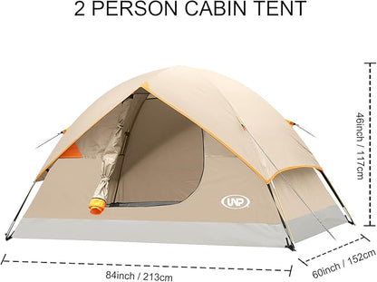 UNP Camping Tent 2/3/4/6 Person Dome Tent, Easy to Set Up for Camping, Lightweight Camping Tent, Portable Camping Tent for Outdoor and Backpacking Beaches