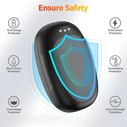 Hand Warmers Rechargeable 2 Pack, Electric Hand Warmer Reusable 4000mAh USB Portable Pocket Warmer, 10 Hrs Lasting Hand Heater for Camping Hiking Hunting Golf Ideal Warm Gift for Women Men