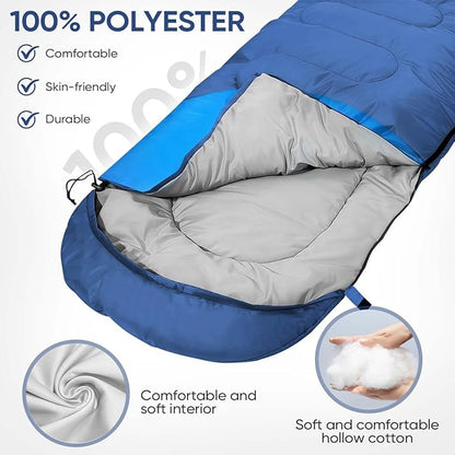 OBTANIM Sleeping Bags Portable Waterproof Camping Sleeping Bag for Adults Kids 4 Seasons Cold Weather or Warm Backpacking Hiking Mountaineering Indoor Outdoor Use