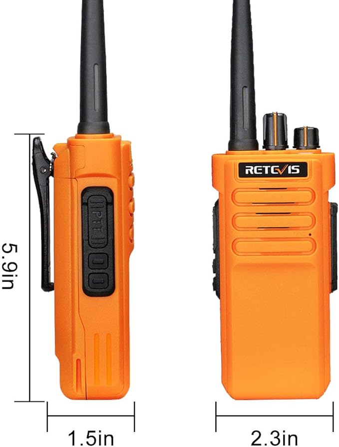 Retevis RT29 2 Way Radio Long Range, High Power Walkie Talkies Adults with 3200mAh Battery, Emergency Alarm VOX Two Way Radio for Off-Road(1 Pack)