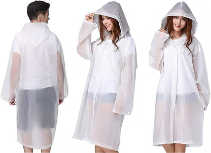 Rain Ponchos Raincoats for Adults Women Men, Reusable 2 Pack Rain Jacket Coats with Hood for Family Disney Camping Hiking