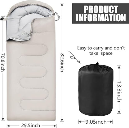 OBTANIM Sleeping Bags Portable Waterproof Camping Sleeping Bag for Adults Kids 4 Seasons Cold Weather or Warm Backpacking Hiking Mountaineering Indoor Outdoor Use