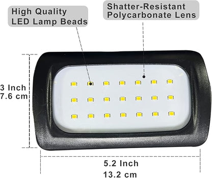 Owleye 50FT Led Work Light 85W 8000LM Waterproof Construction String Lights Linkable Temporary Work Lighting Outdoor Indoor Worklight (5 Light Heads)