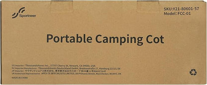 Sportneer Camping Cot, Folding Cots Lever Lock Portable Lightweight Sleeping Camping Bed for Adults Outdoor Travel Backpacking Camp Hiking Supports 330lbs