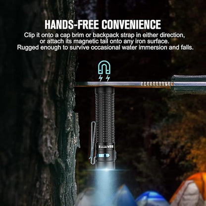 OLIGHT S2R II 1150 Lumens EDC Flashlight USB Magnetic Rechargeable Torch Light Equipped with Variable-Output Side Switch and Dual Direction Pocket Clip