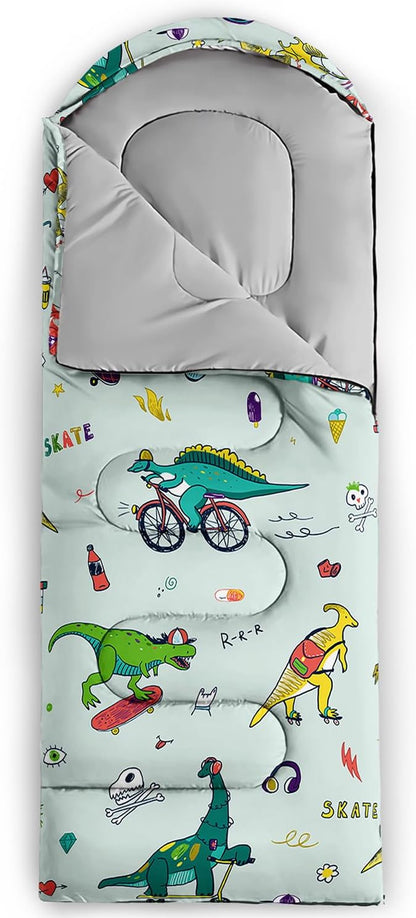 Sleeping Bags for Adults Kids,Backpacking Camping Sleeping Bag for Girls Boys Lightweight Waterproof Cold/Warm Weather Sleeping Bag for All Season