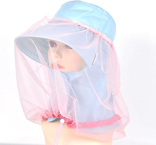 Mosquito Head Net for Kids, Face Net Mask Isolates Insect Bug Bee Gnats and Dandelions for Gardening Camping Hiking