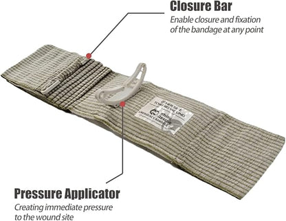6" Israeli Style Emergency Bandage, Compression Trauma Wound Dressing, Medical Sterile Vacuum Sealed, Combat Tactical First Aid Kit IFAK Supplies, FSA HSA Eligible, 2 Count