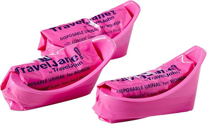 Travel Jane Emergency Bathroom Kit for Women - Portable Urinals for Traveling, Camping, Hiking - Odorless, Hygienic, Non-Toxic, Disposable (1pk - 18 Count)