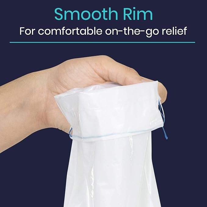 Vive Disposable Urine Bags (20 Count) - Pee Bags for Emergencies, Camping & Car Travel - Travel Urinal for Men and Women - Portable Urine Collection Bags - Leak-Proof Pee Bag - Emergency Urine Bag Kit