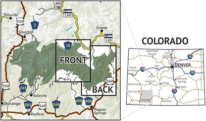 Outdoor Trail Maps Weminuche Wilderness East - Colorado Topographic Hiking Map (2019)