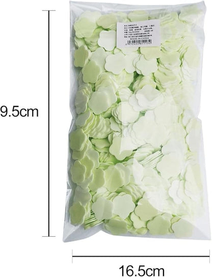 1000 Sheets Green Portable Disposable Paper Soap, Portable Travel Hiking Washing Hand Bath Toiletry Paper Soap, Gentle Soap Papers for Soap Paper Soap Fragrance