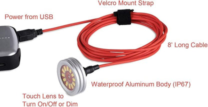 Voltaic Systems Emergency USB Led Light - Waterproof, Dimmable Brightness Levels & Touch Control, for Camping, Patio, Tool Shed or Cabin, Emergency Kit