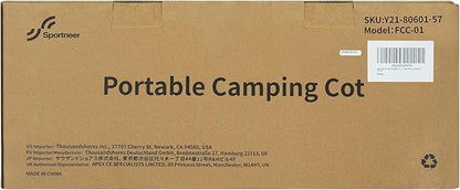 Sportneer Camping Cot, Folding Cots Lever Lock Portable Lightweight Sleeping Camping Bed for Adults Outdoor Travel Backpacking Camp Hiking Supports 330lbs