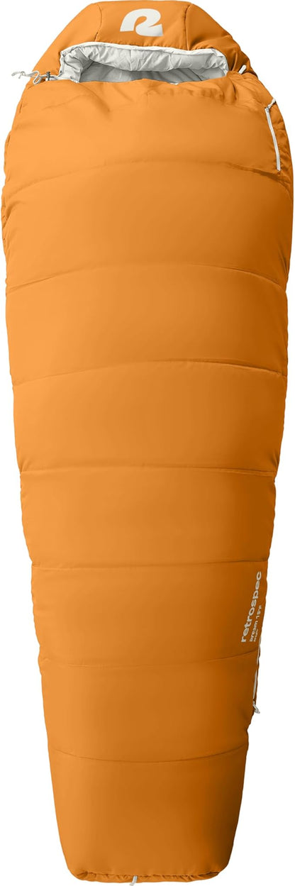 Retrospec Dream Mummy Sleeping Bag - 30°F Camping & Travel Essential Gear with Water - Resistant Shell & Synthetic Fill - Zippered Pocket & Stuff Sack