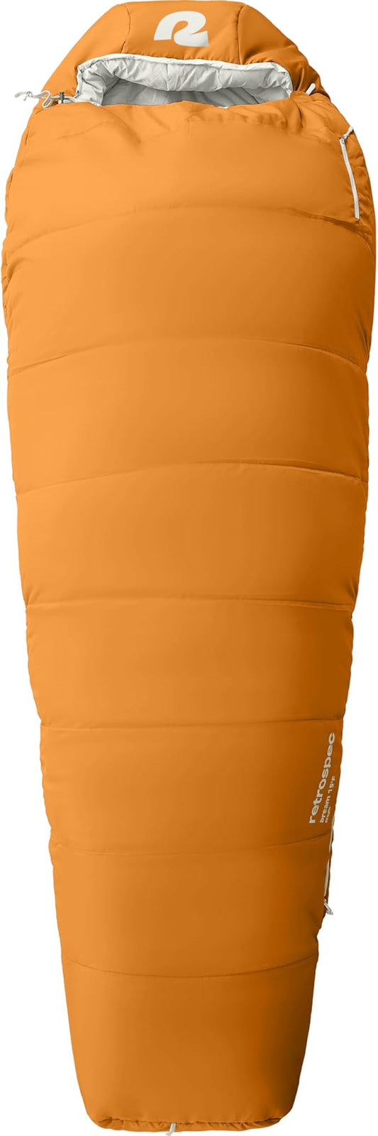 Retrospec Dream Mummy Sleeping Bag - 30°F Camping & Travel Essential Gear with Water - Resistant Shell & Synthetic Fill - Zippered Pocket & Stuff Sack