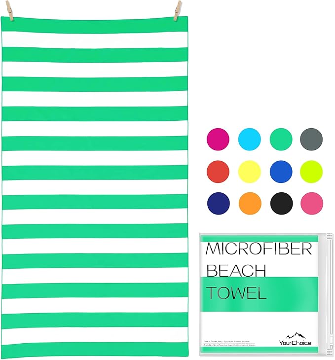Your Choice Microfiber Beach Towels, Sand Free Beach Towel, Quick Dry Beach Towel, Extra Large Beach Towels for Adults, Kids (67x35 Inch, 60x30 Inch), Travel Towel, Camping Towel