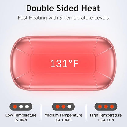 8000mAh Hand Warmers Rechargeable, Portable Electric Handwarmers, Double-Sided Heating USB Pocket Heater Therapy Great for Raynauds, Hunting, Golf, Camping, Women Mens Gifts