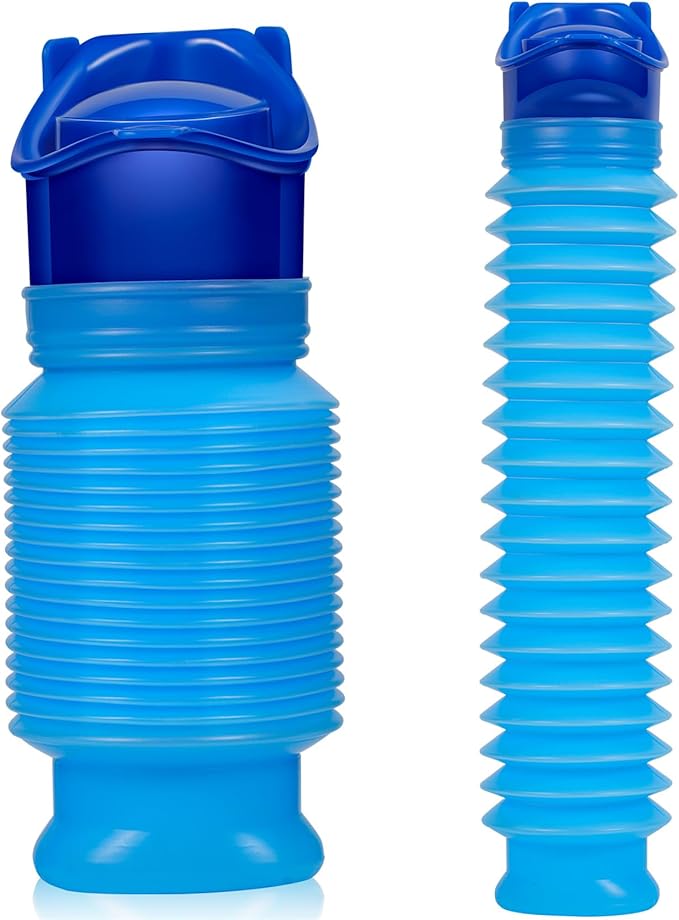 Emergency Toilet Portable Potty Pee Bottles for Male Female Kids Shrinkable Urinal Urine Bottle Outdoor Camping Travel Traffic Jam 750ml