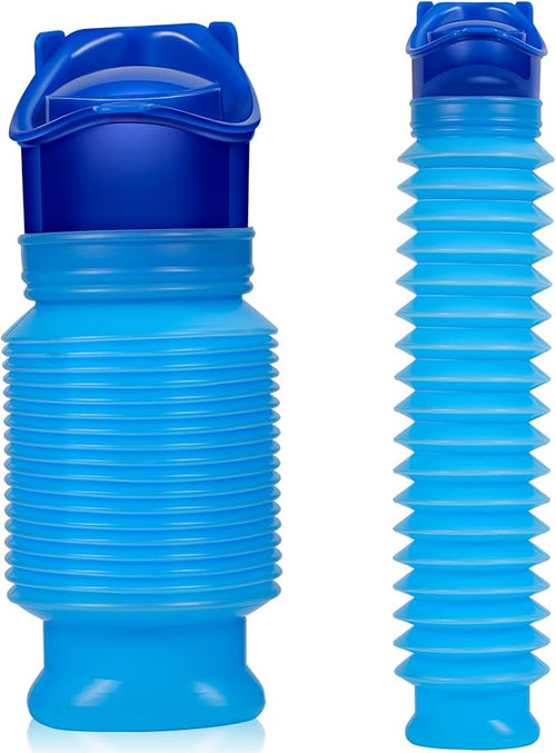 Emergency Toilet Portable Potty Pee Bottles for Male Female Kids Shrinkable Urinal Urine Bottle Outdoor Camping Travel Traffic Jam 750ml