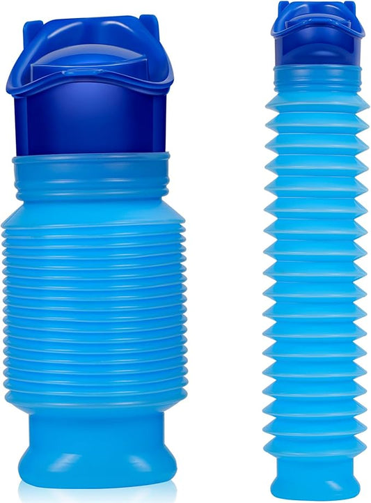 Emergency Toilet Portable Potty Pee Bottles for Male Female Kids Shrinkable Urinal Urine Bottle Outdoor Camping Travel Traffic Jam 750ml