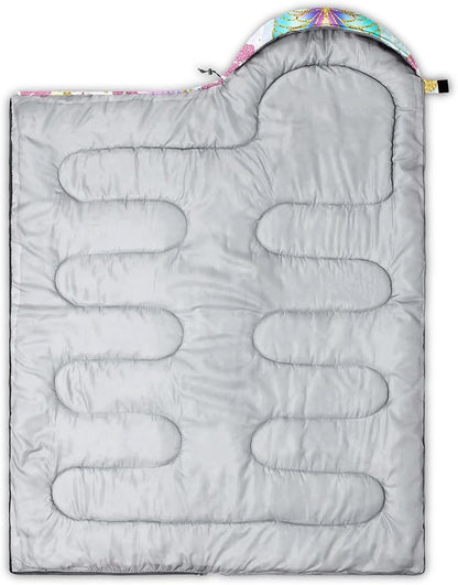 HOSIMA Dear Hunting Pattern Cold Weather Sleeping Bags for Adults,Black Light Weight Sleeping Bags for Kids Adults,WaterProof Sleeping Bags for Outdoors Hiking.