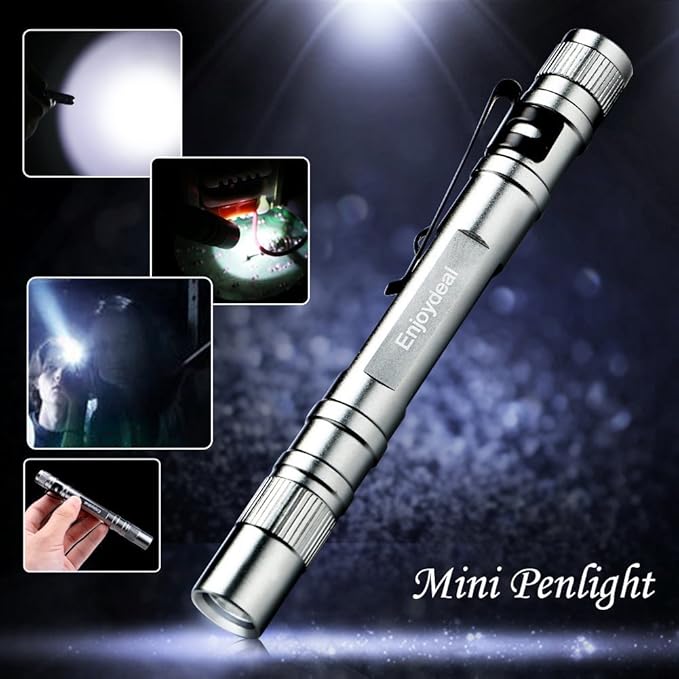 5PCS Pen Flashlights 1000LM Ultra Slim Portable LED Penlight Pocket Pen Light Flashlight with Clip for Indoor Outdoor