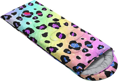 Kids Sleeping Bag for Boys Girls,Western Cowboy Print-Lightweight Warm Portable Outdoor Indoor-Waterproof Cold Weather Resistant Sleeping Bag for Camping Hiking