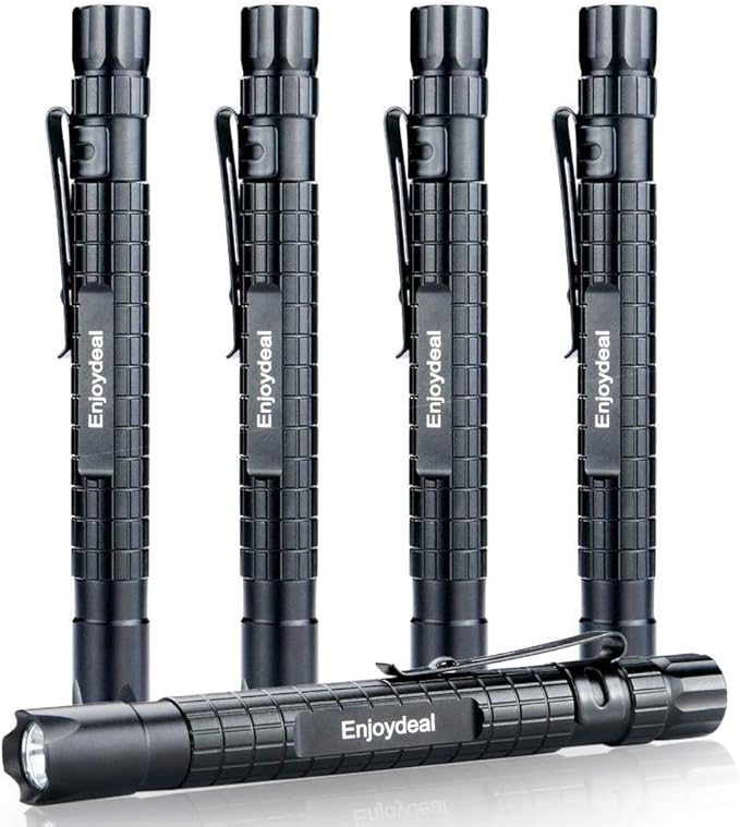 5PCS LED Pen Light Flashlight Ultra Slim 1000LM Penlight Waterproof Pocket Flashlight for Indoor Outdoor Inspection Work Repair and Emergency 5.5inch