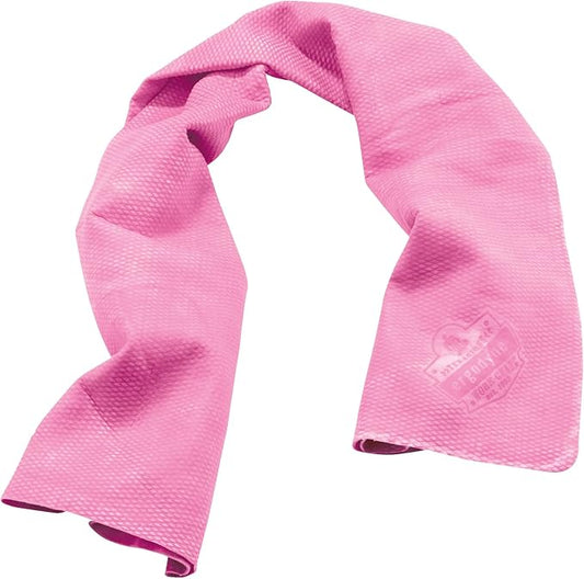 Ergodyne Chill Its 6602 Cooling Towel, Long Lasting Cooling Relief, Pink