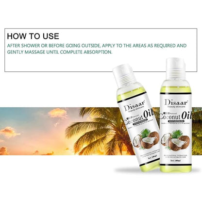 Natural Softening Multi-Purpose Moisturizing Mineral Oil Relive Dry Skin 100ml/3.38fl.oz (Coconut Oil)