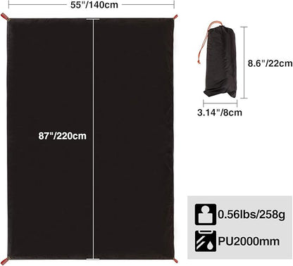 REDCAMP Ultralight Tent Footprint, PU 2000 Waterproof Camping Tent Tarp with Drawstring Carrying Bag, Waterproof Camping Tarp for Outdoor Hiking Camping