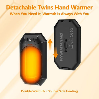 2 Pack Hand Warmers Rechargeable, Electric Hand Warmer Reusable, USB Handwarmers,Outdoor/Indoor/Golf/Camping/Hunting/Pain Relief/Watch Football/Baseball/Warm Gifts for Men Women Kid Birthday Christmas