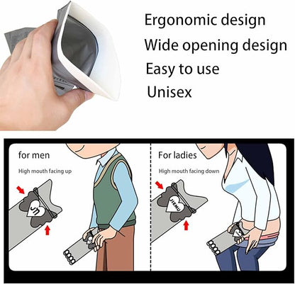 Portable Mobile Toilet 20 Packs of 700 ml Disposable Urine Bags, Home Travel, Outdoor Camping Traffic jam Portable Urine Bag Motion Sickness Vomit Storage Bag Men and Women Universal Pee Bag
